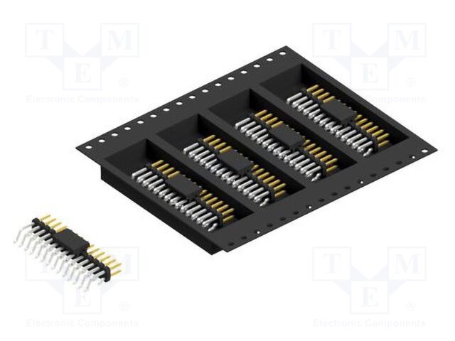 Connector: pin strips; pin header; male; PIN: 28; 2mm; SMT; 2x14