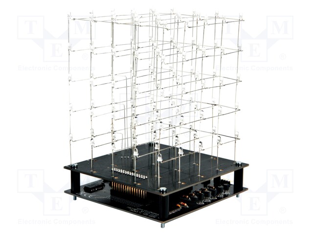 Circuit; 3D LED cube; 9VDC; Colour: blue