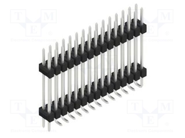 Connector: pin strips; pin header; male; PIN: 30; 2.54mm; SMT; 2x15