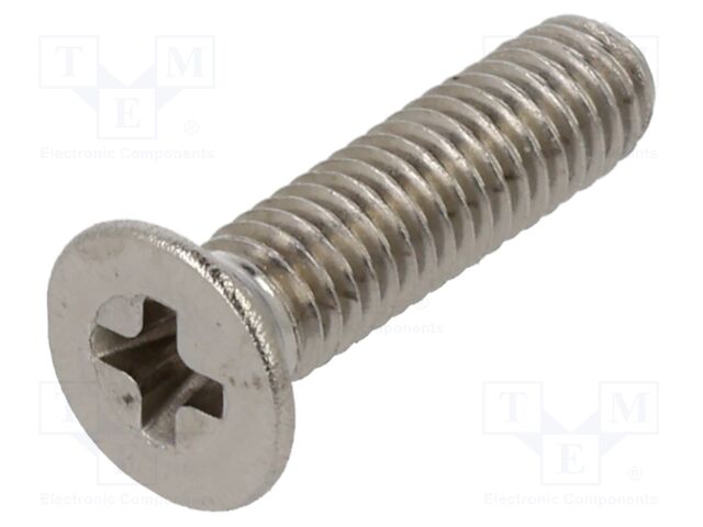 Screw; M3x12; Head: countersunk; Phillips; PH1; A2 stainless steel