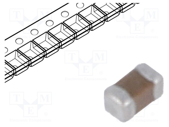 Capacitor: ceramic; MLCC; 1uF; 25V; X5R; ±10%; SMD; 0402; Series: GRM