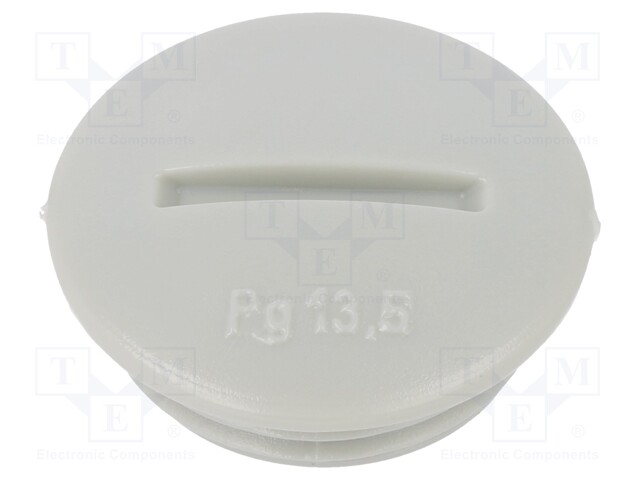 Stopper; PG13,5; Mat: polystyrene; light grey
