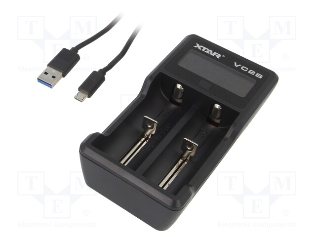 Charger: microprocessor-based; Li-Ion,Ni-Cd,Ni-MH; 2A