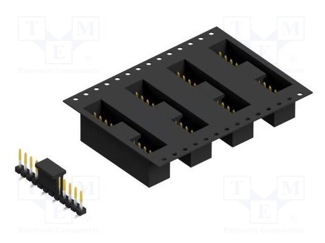 Connector: pin strips; pin header; male; PIN: 12; 2.54mm; SMT; 1x12