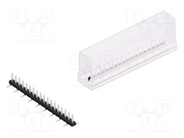 Connector: pin strips; pin header; male; PIN: 18; 2mm; SMT; 1x18