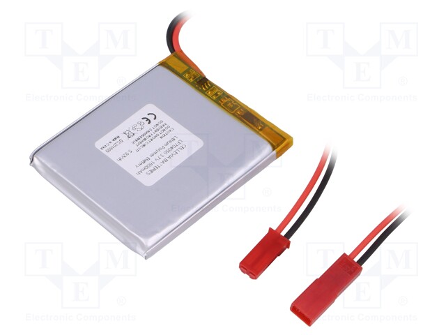 Re-battery: Li-Po; 3.7V; 1600mAh; Leads: cables; 7x40x50mm