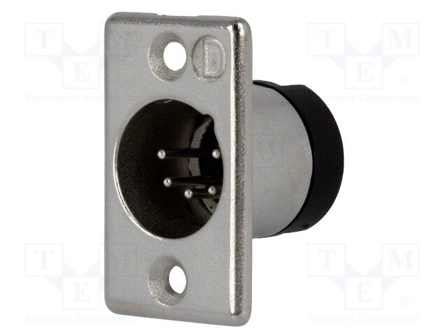 Socket; XLR; male; PIN: 5; straight; soldering; Contacts: brass; 50V