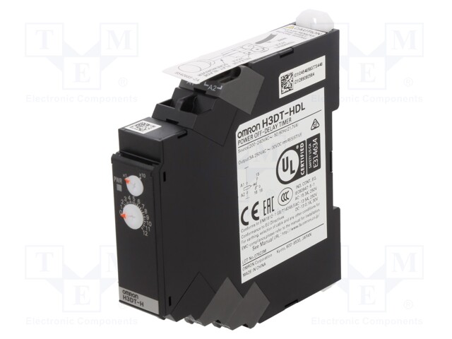 Timer; 1÷120s; SPDT; 250VAC/5A; 200÷240VAC; DIN; -20÷60°C; PIN: 5