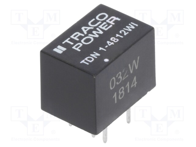 Converter: DC/DC; 1W; Uin: 18÷75V; Uout: 12VDC; Iout: 90mA; DIP; 2.7g