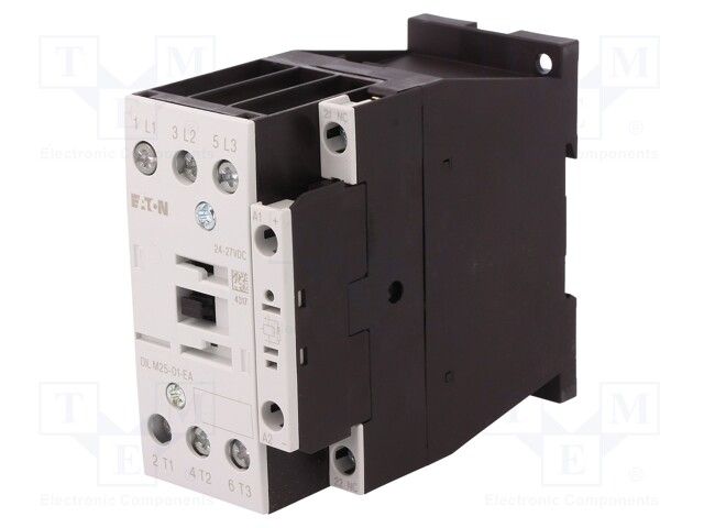 Contactor: 3-pole; NO x3; Auxiliary contacts: NC; 24VDC; 25A; 690V