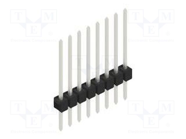 Connector: pin strips; pin header; male; PIN: 8; 2.54mm; THT; 1x8