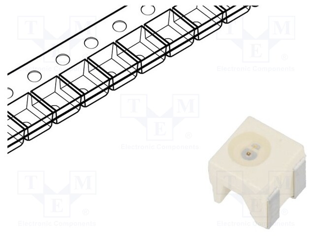 LED; SMD; 4040; yellow; 19÷38mlm; 5.6÷11.2mcd; 4.2x4.2x2.85mm; 120°