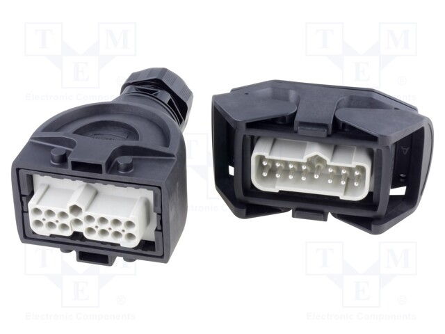 Connector: HAN; male + female; plug + socket; Han Kit; PIN: 14