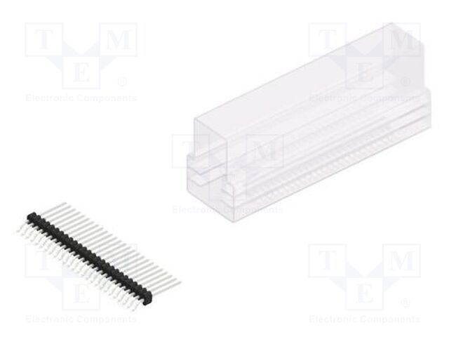 Connector: pin strips; pin header; male; PIN: 26; 1.27mm; SMT; 1x26