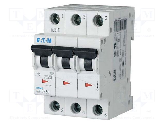 Circuit breaker; 230/400VAC; Inom: 63A; Poles: 3; DIN; Charact: B