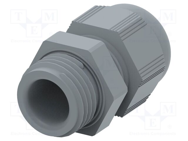 Cable gland; without nut; M16; 1.5; IP68; Mat: polyamide; grey