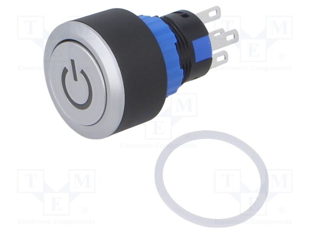 Switch: push-button; Pos: 2; SPDT; 0.5A/220VAC; 1A/24VDC; ON-ON