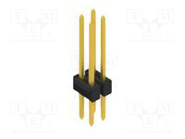 Connector: pin strips; pin header; male; PIN: 4; 2.54mm; THT; 2x2