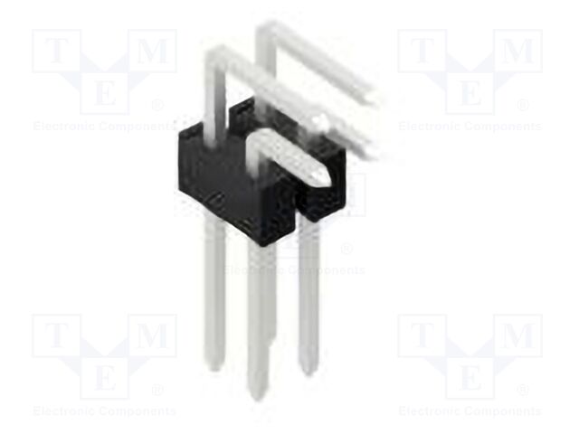 Connector: pin strips; pin header; male; PIN: 4; 2.54mm; THT; 2x2