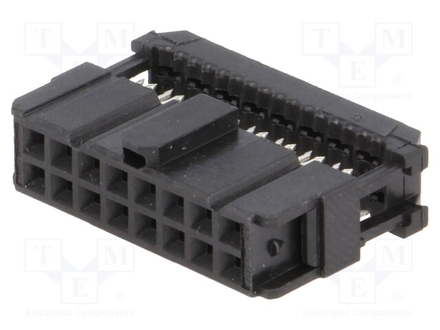 Plug; IDC; female; PIN: 16; IDC; for ribbon cable; 1.27mm