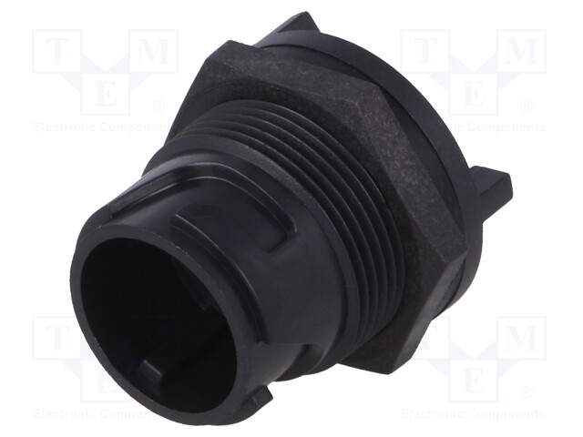 Connector: circular; socket; male; PIN: 4; w/o contacts; UL94V-0