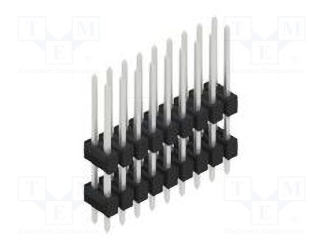 Connector: pin strips; pin header; male; PIN: 18; 2.54mm; THT; 2x9