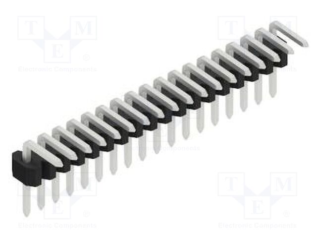 Connector: pin strips; pin header; male; PIN: 18; 1.27mm; THT; 1x18