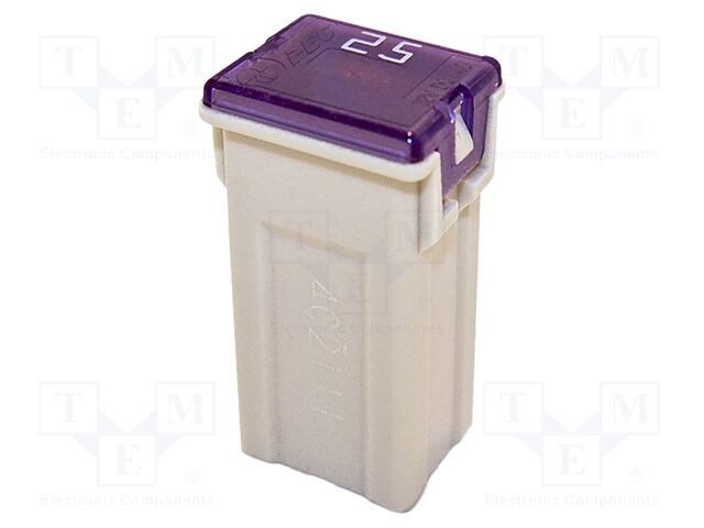 Fuse: fuse; 25A; 32VDC; automotive; 14.1mm; 14.1x12x27.2mm