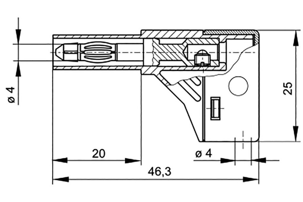 Plug; 4mm banana; 24A; 1kVDC; blue; insulated,angled; 0.5÷1.5mm2