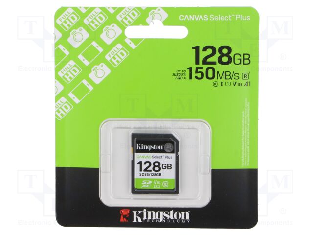 Memory card; microSD; R: 150MB/s; Class 10 UHS-I U1 V10; 128GB