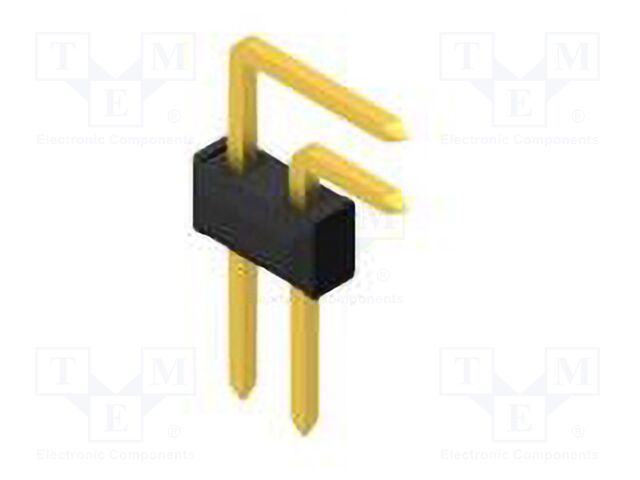 Connector: pin strips; pin header; male; PIN: 2; 2.54mm; THT; 2x1