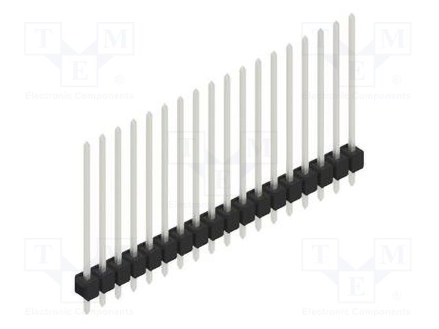 Connector: pin strips; pin header; male; PIN: 18; 2.54mm; THT; 1x18