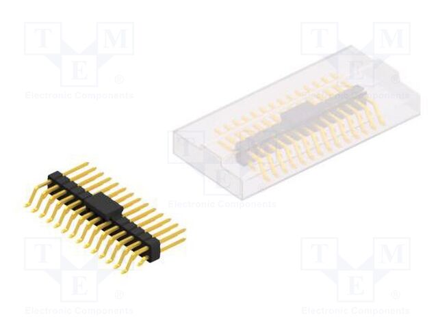 Connector: pin strips; pin header; male; PIN: 28; 2.54mm; SMT; 2x14