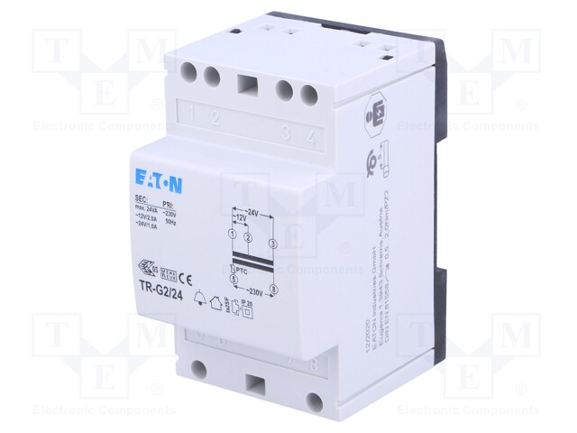 Transformer: bell; 24VA; 230VAC; 24V; Leads: terminal block; IP20