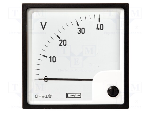 Meter: panel; analogue; 0÷150V; Class: 1,5; IP52; panel; 48x48mm