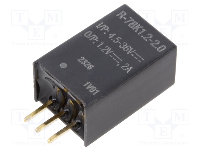 Converter: DC/DC; Uin: 4.5÷36V; Uout: 1.2VDC; Iout: 2A; SIP3; 1.7g