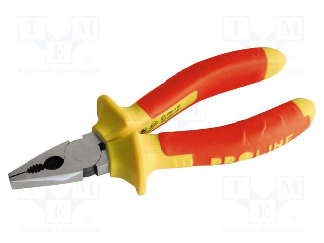 Pliers; insulated,universal; chrome-vanadium steel; 180mm
