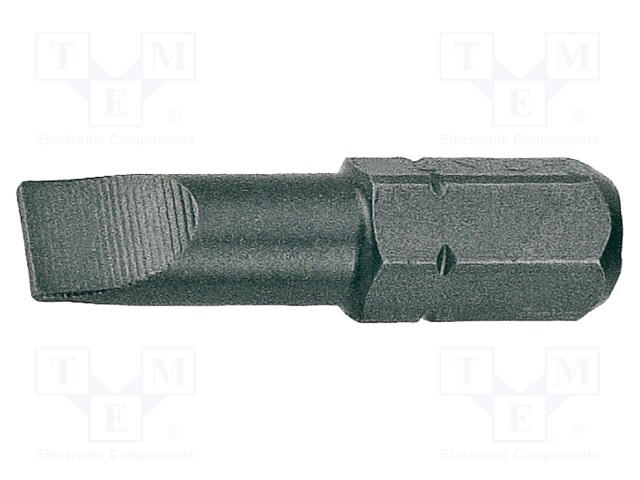 Screwdriver bit; slot; 4,0x0,5mm; Overall len: 25mm; 3pcs.