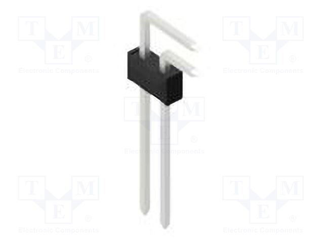 Connector: pin strips; pin header; male; PIN: 2; 2.54mm; THT; 2x1