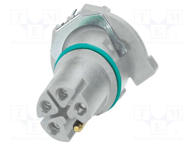 Connector: M12; contact insert; PIN: 5; 63V; straight; THR; 16A; 4+PE