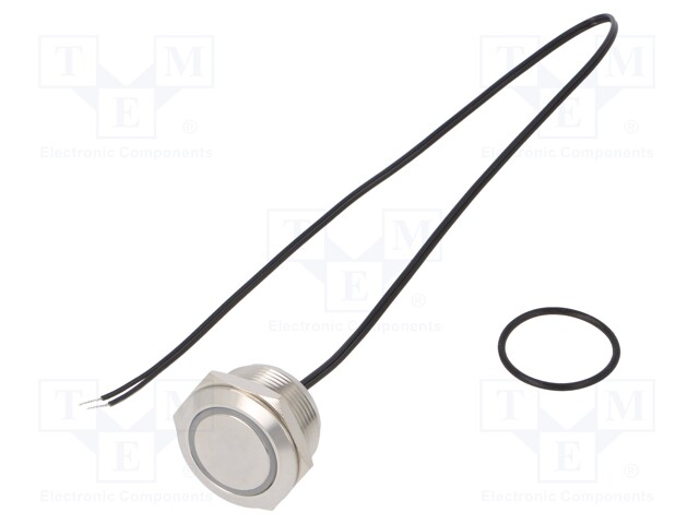 Switch: vandal resistant; Pos: 2; SPST-NO; 50mA/24VDC; IP65; Ø22mm