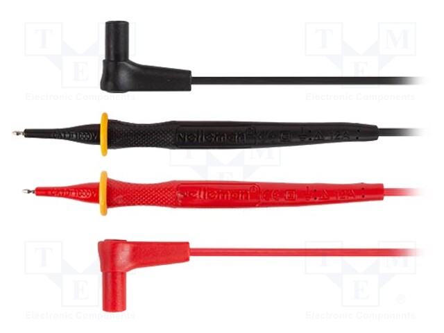 Set of test leads; Imax: 12A; Len: 0.7m; insulated; black,red