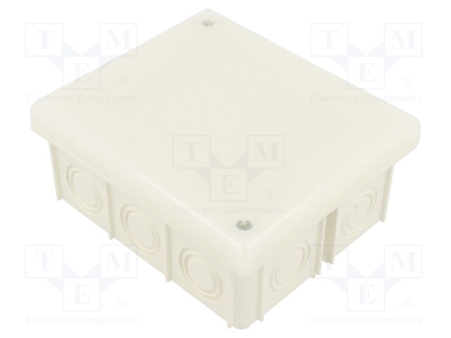 Enclosure: junction box; X: 80mm; Y: 95mm; Z: 40mm; wall mount; IP20