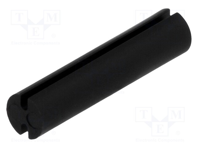 Spacer sleeve; LED; Øout: 5mm; ØLED: 5mm; L: 22mm; black; UL94V-2