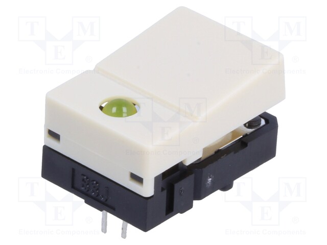 Switch: keypad; Pos: 2; SPST-NO; 0.05A/24VDC; ivory; Illumin: LED