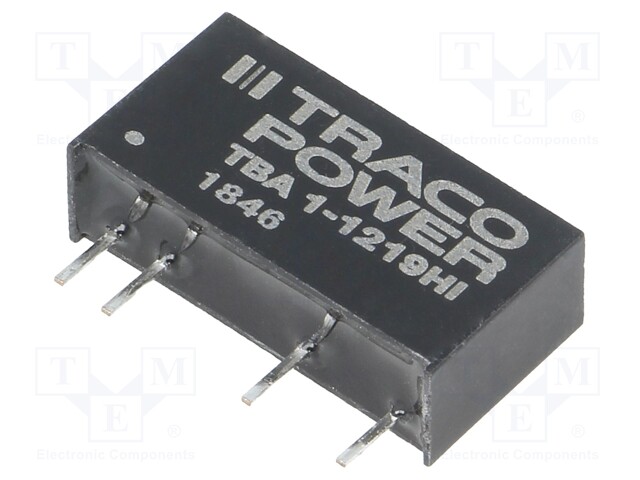 Converter: DC/DC; 1W; Uin: 10.8÷13.2V; Uout: 9VDC; Iout: 111mA; SIP7