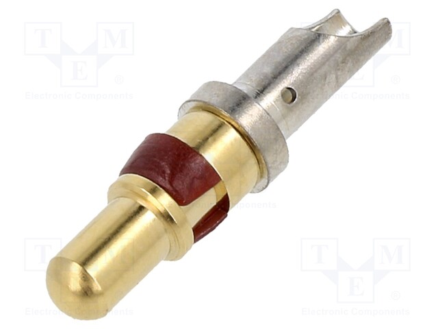 D Sub Contact, DW Series Connectors, Pin, Copper Alloy, Gold Plated Contacts, 12 AWG, 12 AWG