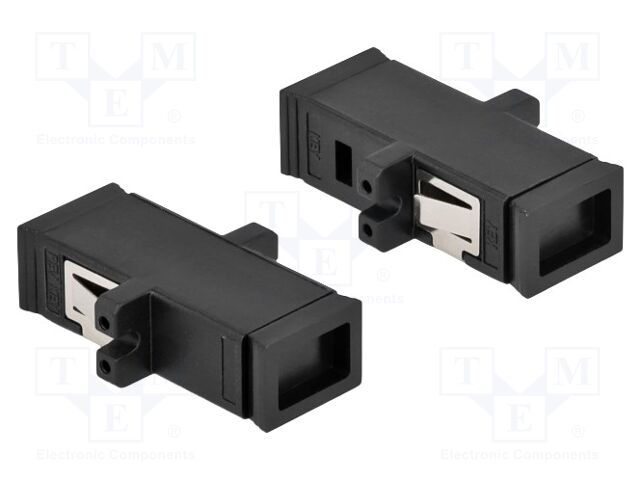 Adapter; MTRJ; black; -40÷85°C