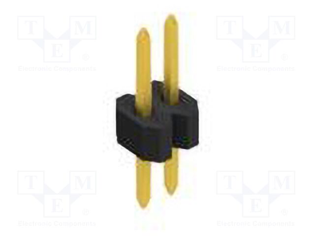 Connector: pin strips; pin header; male; PIN: 2; 1.27mm; THT; 1x2