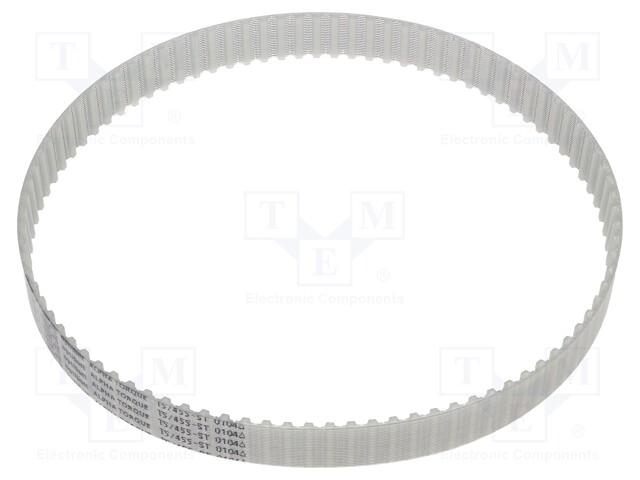 Timing belt; T5; W: 16mm; H: 2.2mm; Lw: 455mm; Tooth height: 1.2mm